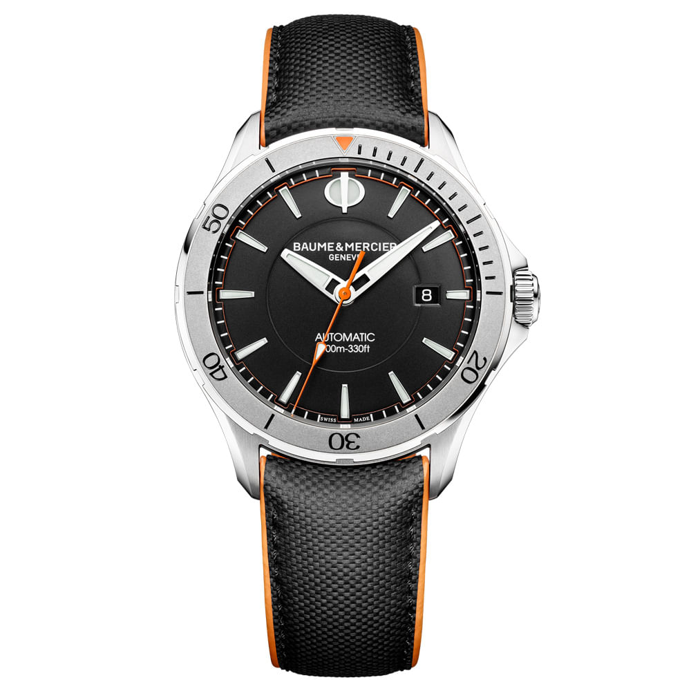 Rel gio Baume Mercier Masculino Couro Preto M0A10338 10 ATM rel-gio-baume-mercier-masculino-couro-preto-m0a10338-10-atm