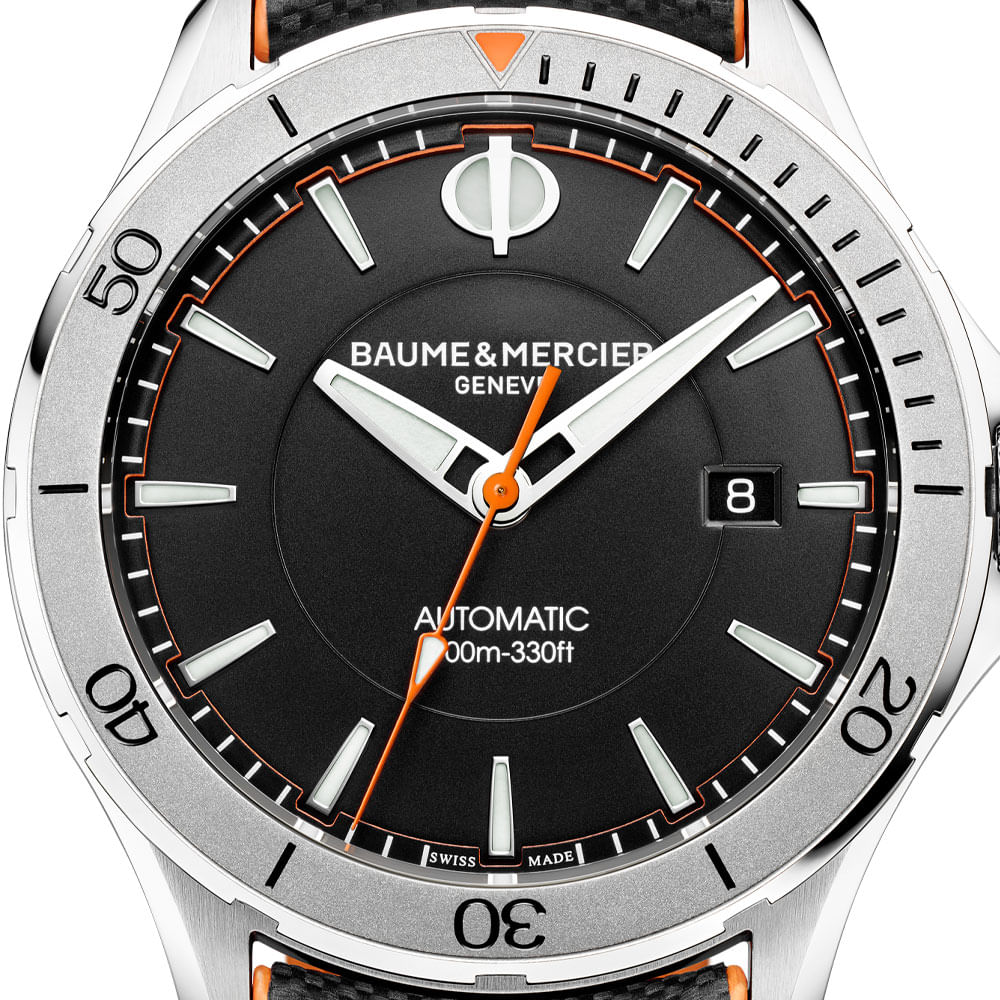 Rel gio Baume Mercier Masculino Couro Preto M0A10338 10 ATM Rel gio Baume Mercier Masculino Couro Preto M0A10338 10 ATM