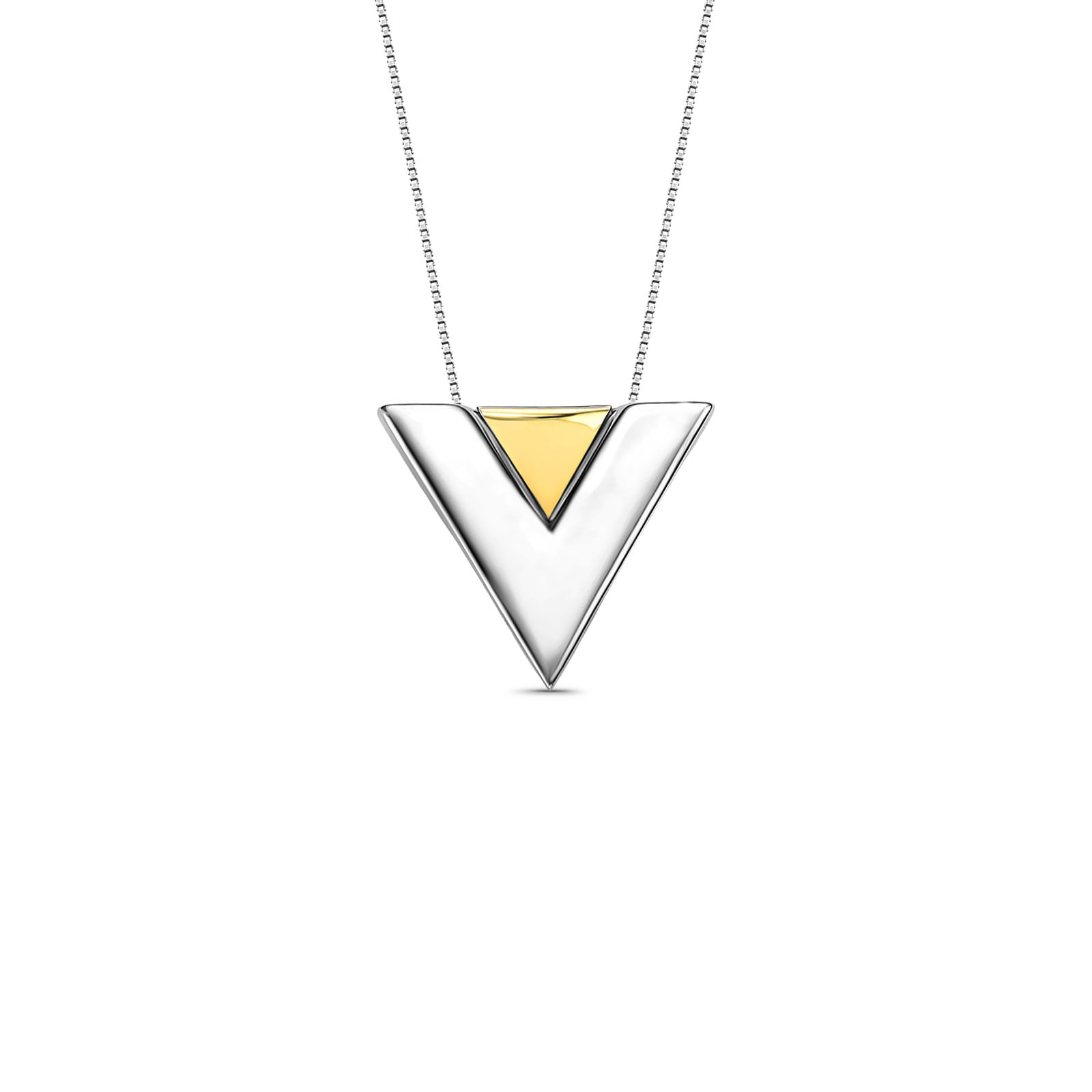 Pingente Vivara em Prata 925 e Ouro Amarelo 18k