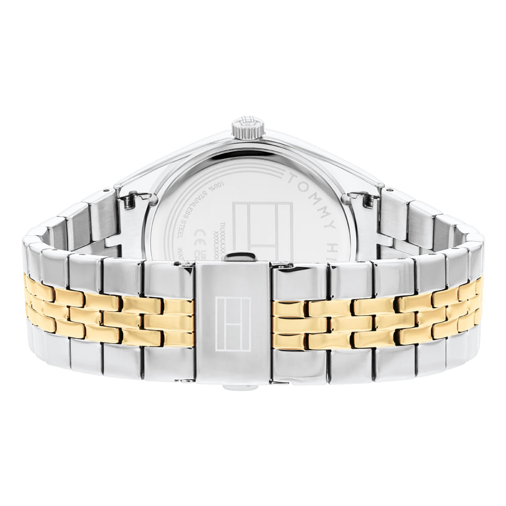 Tommy Hilfiger Relógio feminino de aço inoxidável e pulseira de elos, cor:  prata (modelo: 1782512), Prata