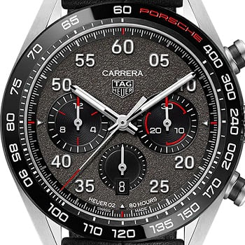 Rel gio TAG Heuer Carrera Porsche Masculino Couro Preto