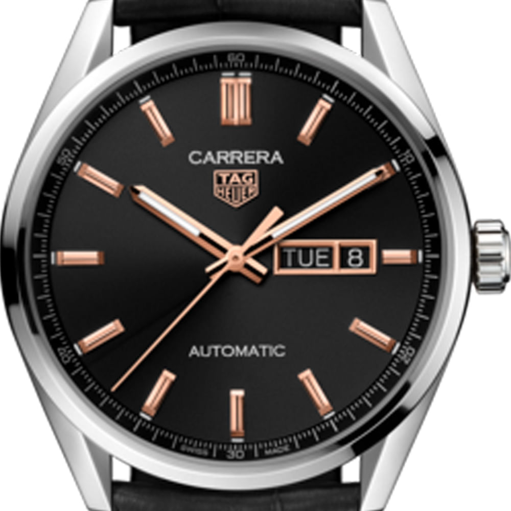 Rel gio TAG Heuer Carrera Masculino Couro Preto WBN2013.FC6503