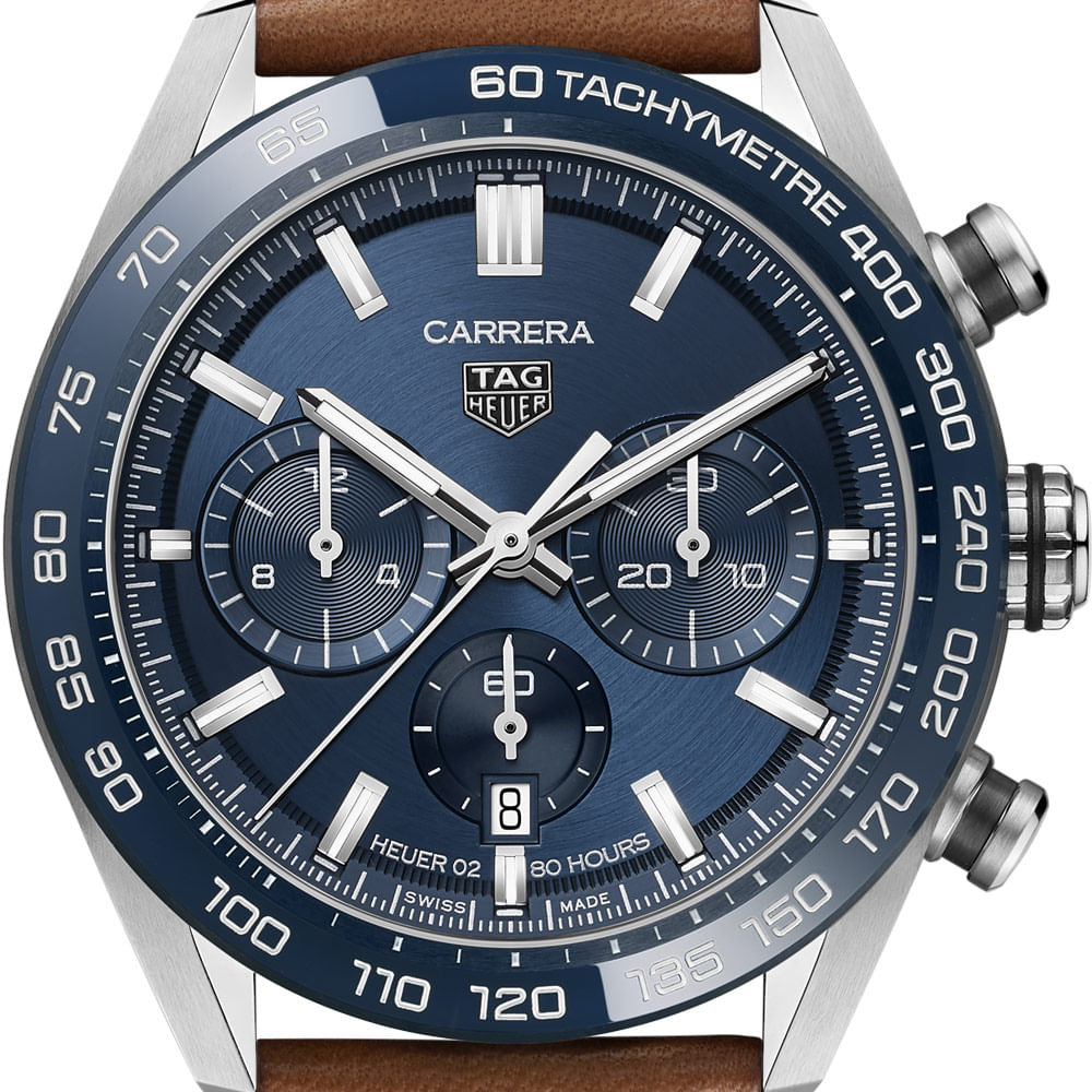 Rel gio TAG Heuer Carrera Masculino Couro Marrom CBN2A1A.FC6537