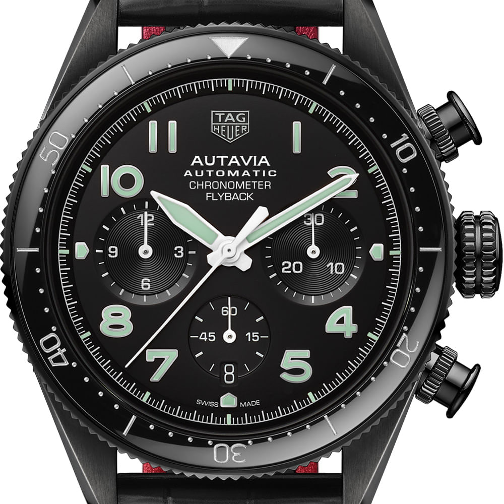 Rel gio TAG Heuer Autavia Masculino Couro Preto CBE511C.FC8280