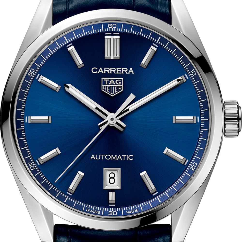 Rel gio TAG Heuer Carrera Masculino Couro Azul WBN2112.FC6504