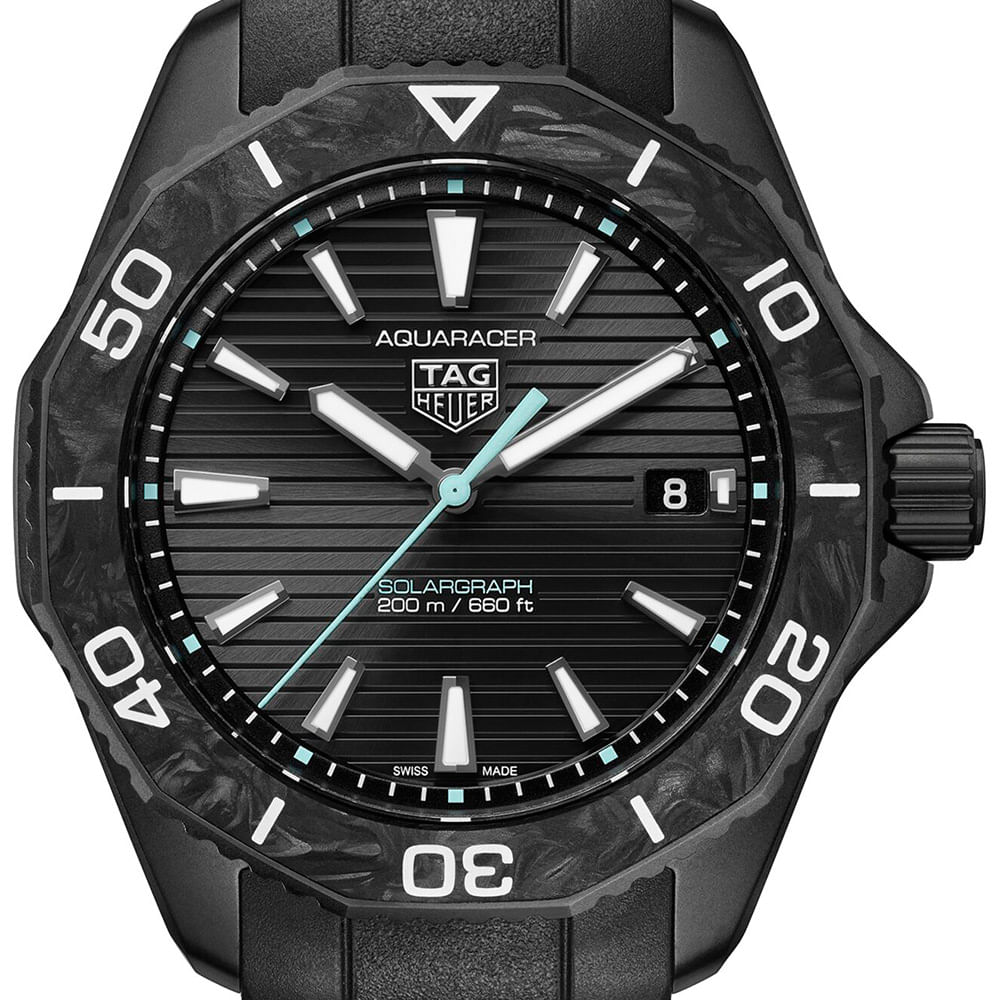 Rel gio TAG Heuer Aquaracer Masculino Borracha Preta WBP1112.FT6199