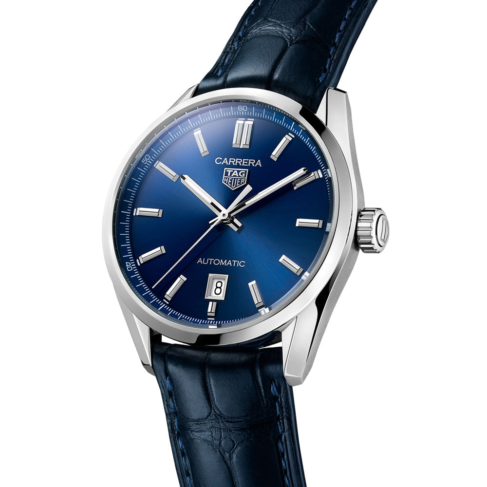 Rel gio TAG Heuer Carrera Masculino Couro Azul WBN2112.FC6504