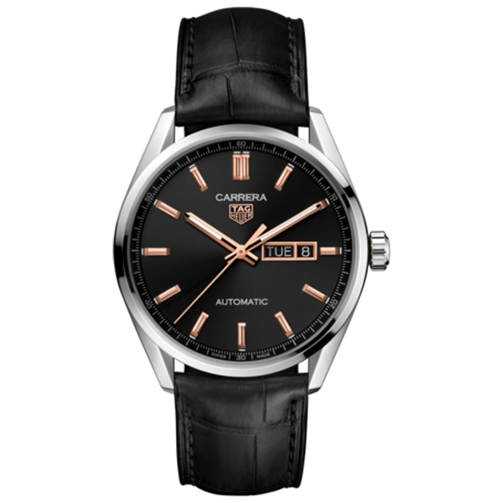 Rel gio TAG Heuer Carrera Masculino Couro Preto WBN2013.FC6503