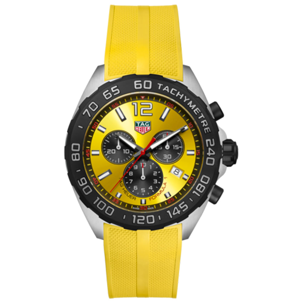 Rel gio TAG Heuer F rmula 1 Masculino Borracha Amarelo CAZ101AM.FT8054