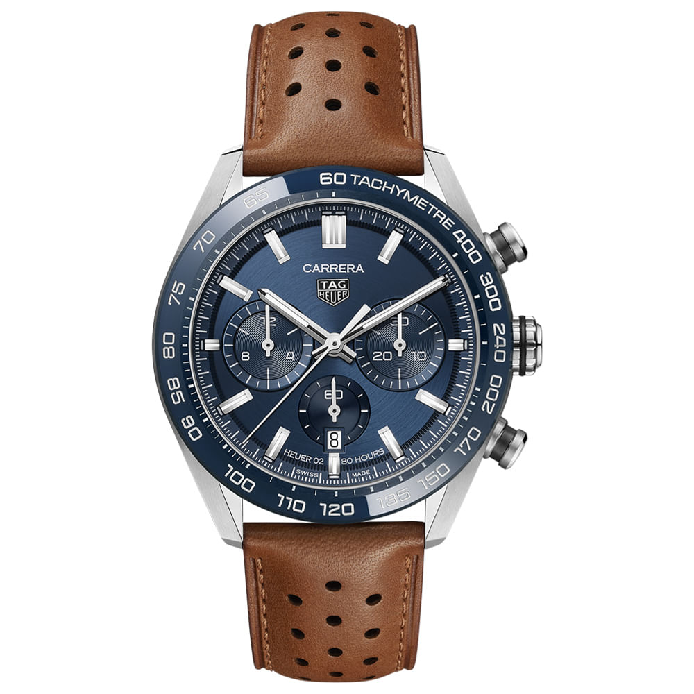 Rel gio TAG Heuer Carrera Masculino Couro Marrom CBN2A1A.FC6537