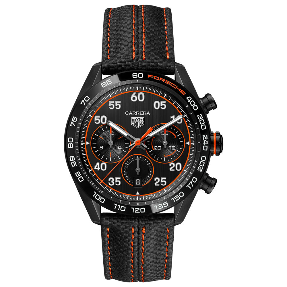 Rel gio TAG Heuer Carrera Masculino Couro Preto CBN2A1M.FC6526