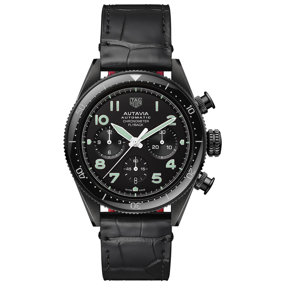 Rel gio TAG Heuer Autavia Masculino Couro Preto CBE511C.FC8280