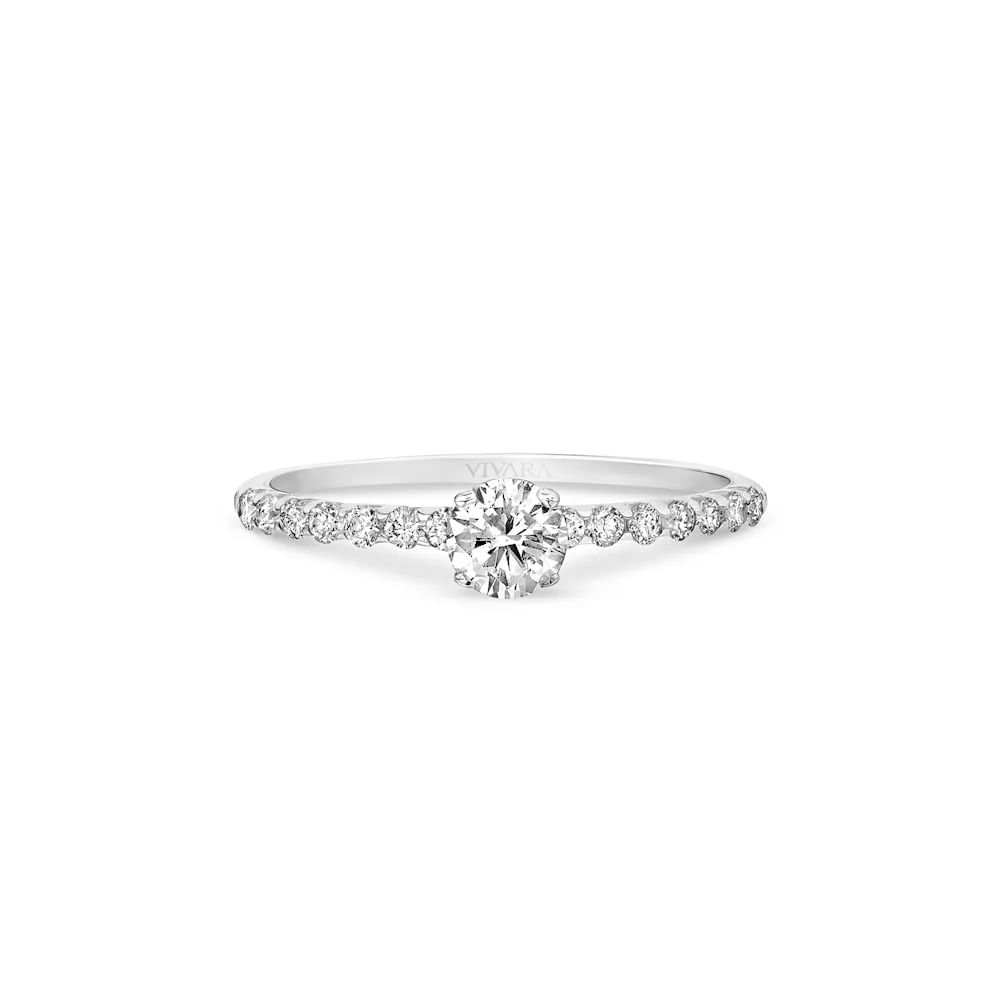 Anel Solitário Classic em Ouro Branco 18k com Diamante 0,33 ct